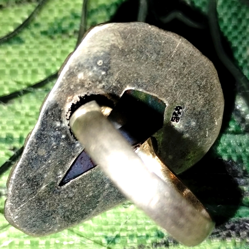 Blood stone ring 8.5 - Picture 2 of 2